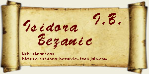 Isidora Bežanić vizit kartica